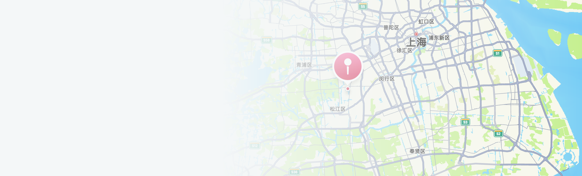上海清如所在区域位置示意图